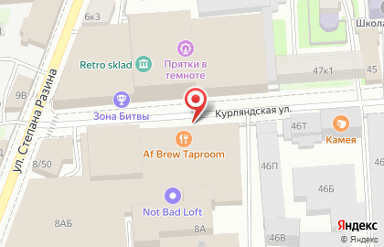Ресторан китайской кухни Тан Жен на Курляндской улице на карте