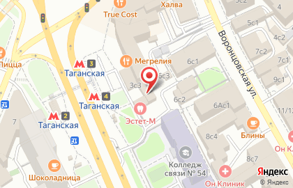 Арт-кальянная SHISHA CITY на метро Таганская на карте