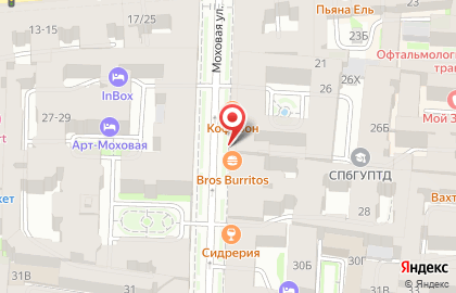 Ресторан быстрого питания Bros Burritos в Центральном районе на карте