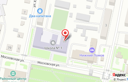 Средняя общеобразовательная школа №1 на Московской улице на карте