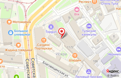 Художественная студия Палитра в Центральном районе на карте