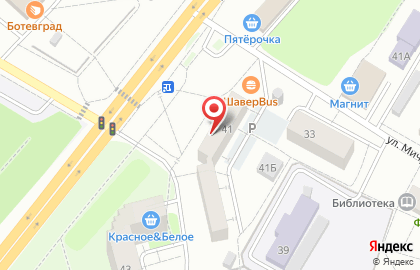 Продуктовый магазин в Октябрьском районе на карте