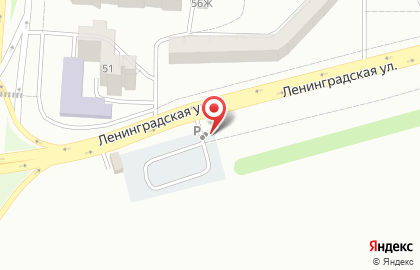 Шиномонтажная мастерская на улице Ленинградской на карте