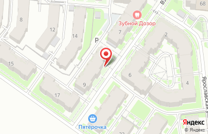 Строящийся жилой дом по ул. Взлетная, 9 на карте