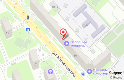 Барбершоп-парикмахерская Супермен на улице Милашенкова на карте