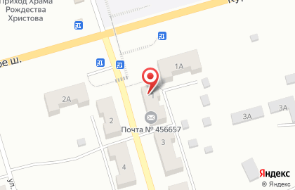 Почтовое отделение в Челябинске на карте