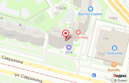 Ип Ткачева на улице Савушкина на карте