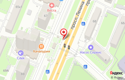 Указатель системы городского ориентирования №5880 по ул.Ленина проспект, д.67 р на карте