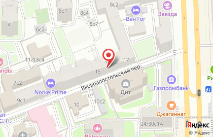 Бюро переводов РКП в Яковоапостольском переулке на карте