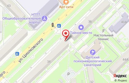 Киоск фруктов и овощей на улице Циолковского на карте