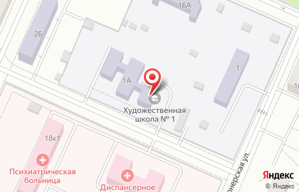 Детская художественная школа №1 на Пионерской улице на карте