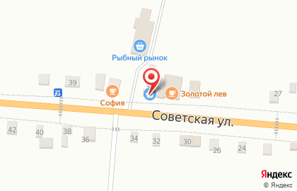 Продуктовый магазин Голубая лагуна на Советской улице на карте