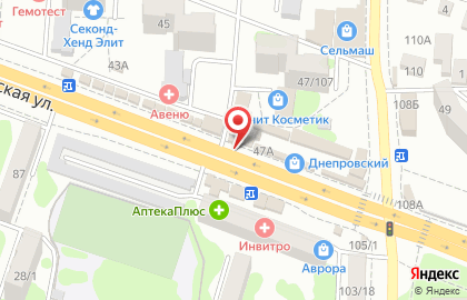 Киоск по продаже мясной продукции в Первомайском районе на карте