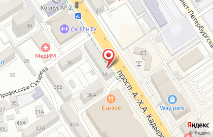 Аптека Здоровая семья в Грозном на карте