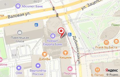 Павелецкая Плаза на карте