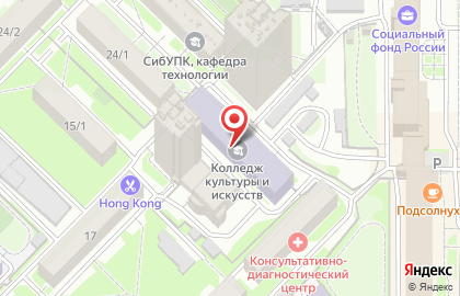 Новосибирский областной колледж культуры и искусств в Новосибирске на карте
