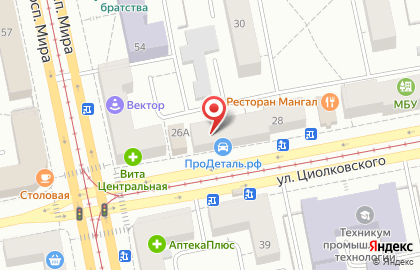 Магазин автозапчастей ПроДеталь.рф на улице Циолковского на карте