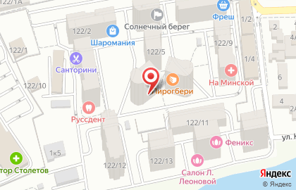 Магазин овощей и фруктов на Минской улице на карте