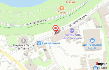 Садовод на улице Воровского на карте