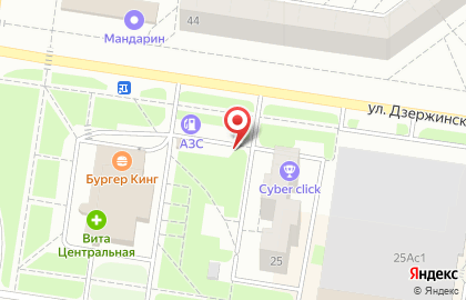 Автостоянка на ул. Дзержинского, 25 ст1 на карте