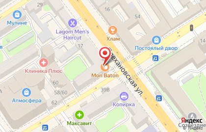 Французская кондитерская Mon Baton на Плехановской улице на карте
