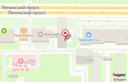 Библиотека №5 на Ленинском проспекте на карте