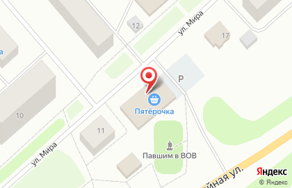 Универсам Пятёрочка на улице Мира на карте