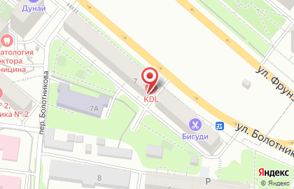 Клинико-диагностическая лаборатория KDL на улице Болотникова на карте