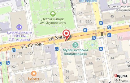 Магазин парфюмерии Кураж во Владикавказе на карте