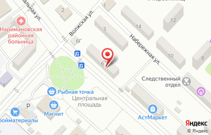 Продуктовый магазин в Астрахани на карте