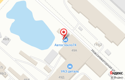 Торгово-сервисная фирма Автостекло 74 на Новоэлеваторной улице на карте