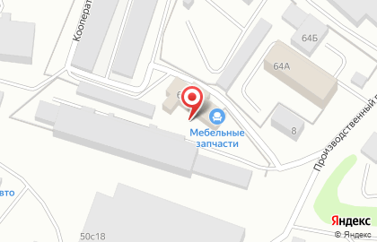 Торгово-производственная компания Мебельные запчасти на Кооперативной улице на карте