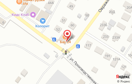 Продуктовый магазин Фасоль на Овражной улице на карте
