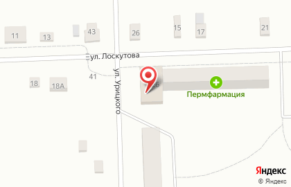 Аптека от Склада на улице Лоскутова во Всеволодо-Вильве на карте
