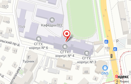 Саратовский государственный технический университет им. Гагарина Ю.А. в Саратове на карте
