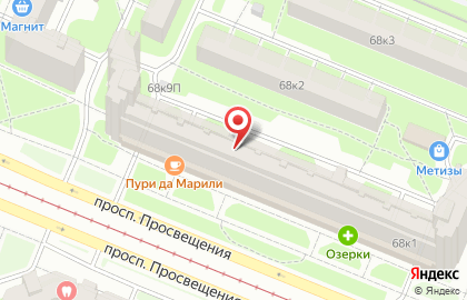Аптеки Удачные ООО Фарммедсервис на улице Просвещения на карте