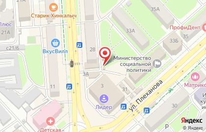 Киоск по продаже фруктов и овощей в Липецке на карте