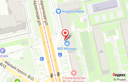 Магазин ВО! Молоко на метро Приморская на карте