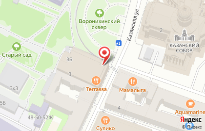 Ресторан Terrassa на Казанской улице на карте
