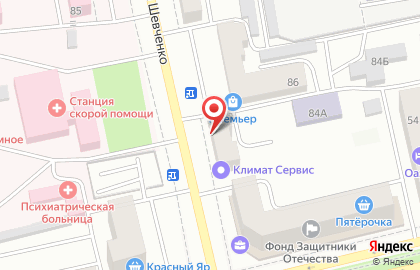 Магазин штор Надежда на улице Тараса Шевченко на карте