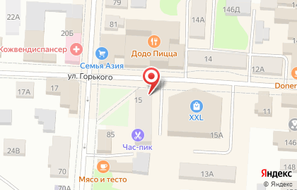 Салон сотовой связи МТС на улице Горького на карте