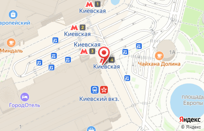 Киевский вокзал на карте