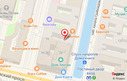 Площадь на Невском проспекте на карте
