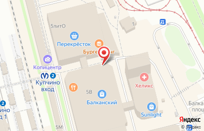 Салон связи МегаФон на Балканской площади на карте