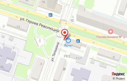 Первомайский район Киоск по продаже фруктов и овощей в Первомайском районе на карте