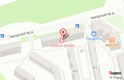 Стоматология Зеленое яблоко на Заводской улице на карте