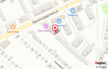 Притяжение, батутный центр на улице Ленинградской на карте