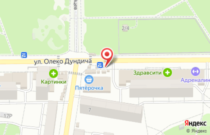 Киоск по продаже рыбной продукции на улице Олеко Дундича на карте