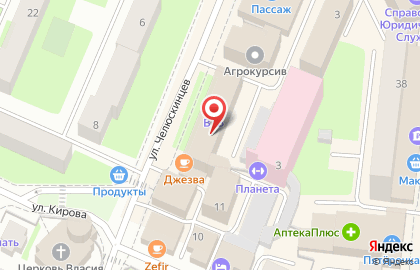 ЗАО Банк ВТБ 24 на улице Челюскинцев на карте