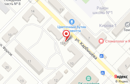 Служба доставки пиццы Бирсити на улице Карбышева на карте
